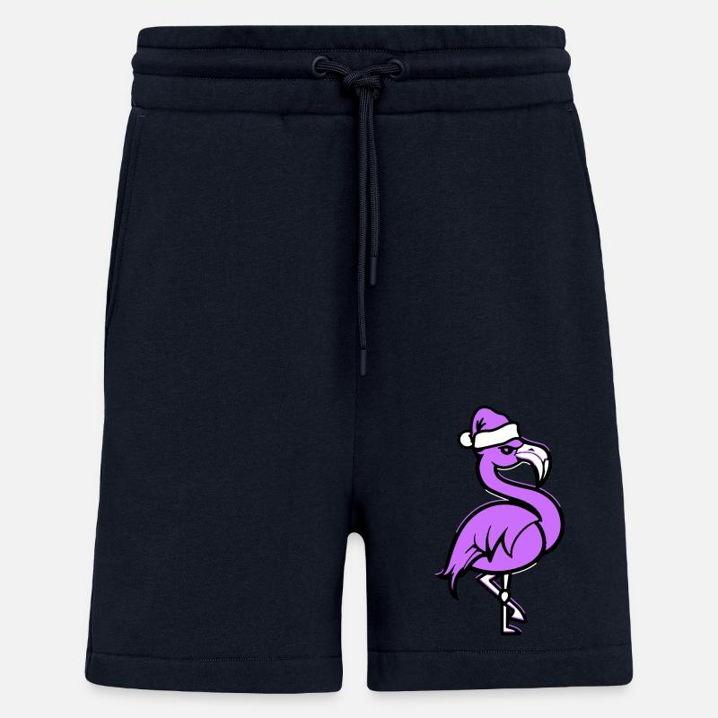 flamingo comic weihnachten - Shorts - made by SPREAD - DARK NAVY