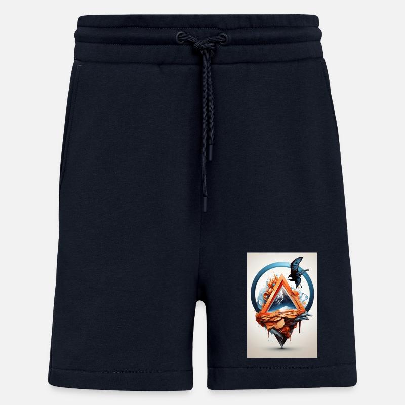 Eagle on melting mountains - Shorts - made by SPREAD - DARK NAVY