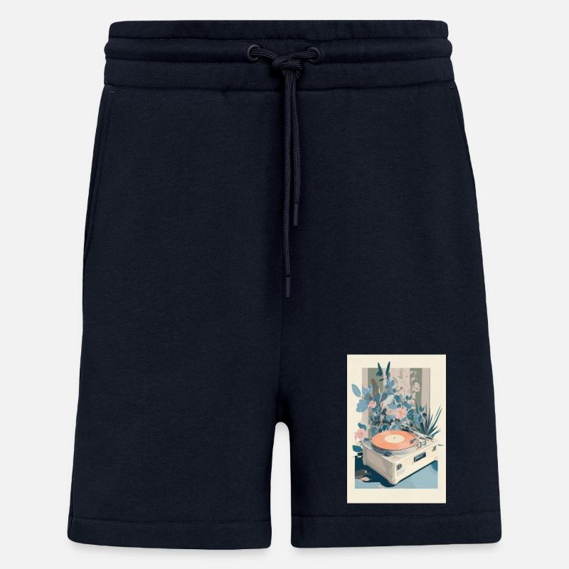 Rétro Bloom Vinyl Dream - Short bio décontracté fabriqué en UE - DARK NAVY
