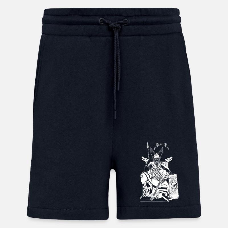 Odin sur le trône blanc - Short bio décontracté fabriqué en UE - DARK NAVY
