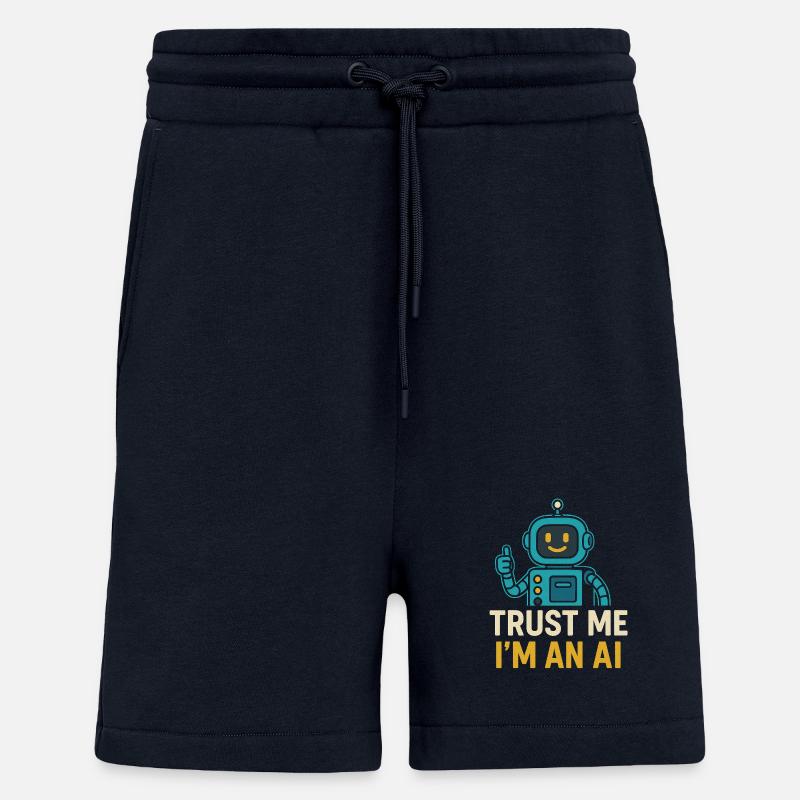 Croyez-moi, je suis une IA - Short bio décontracté fabriqué en UE - DARK NAVY