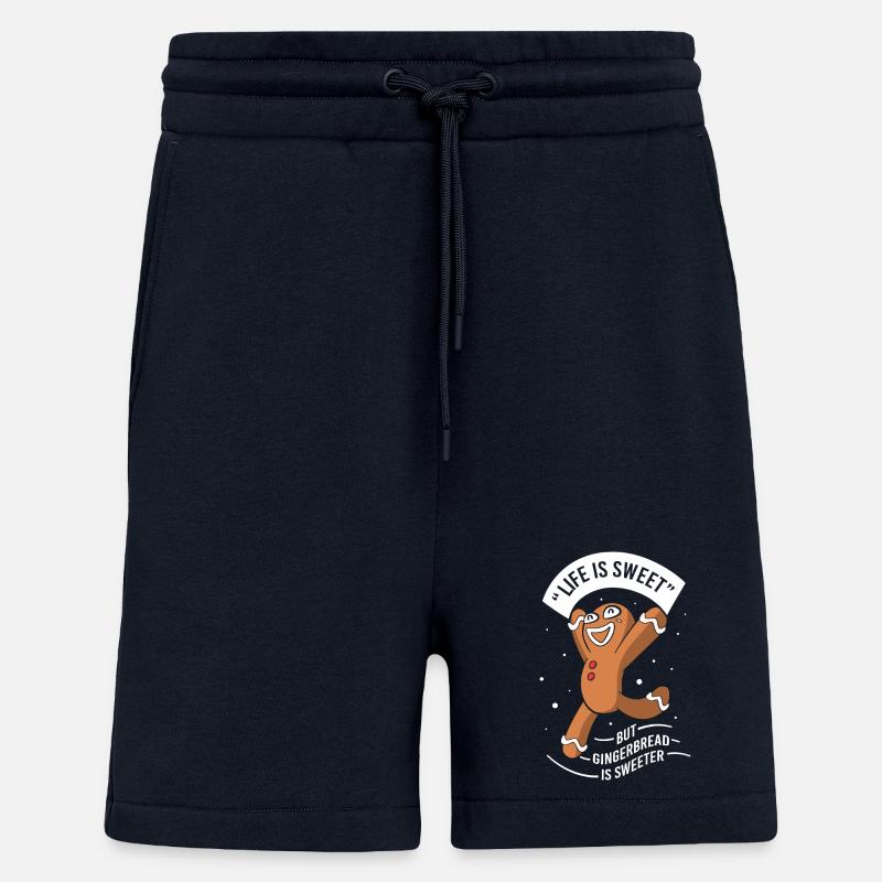 Lebkuchen Weihnachten Lebkuchenmann Gingerbread - Shorts - made by SPREAD - DARK NAVY