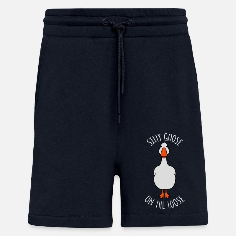 oie en liberté - Short bio décontracté fabriqué en UE - DARK NAVY