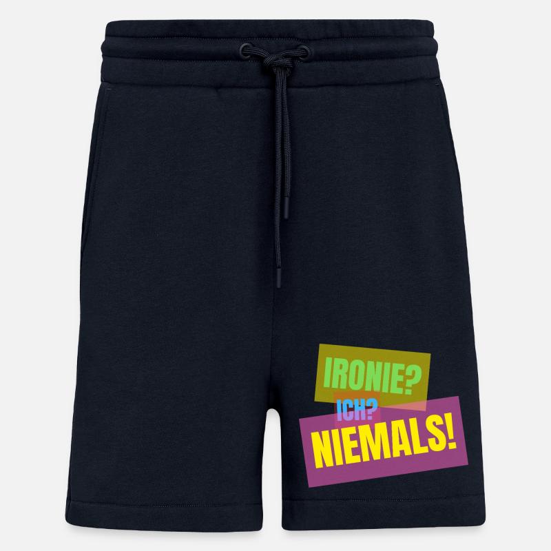 Irony? I? Never! – Funny saying - Shorts - made by SPREAD - DARK NAVY