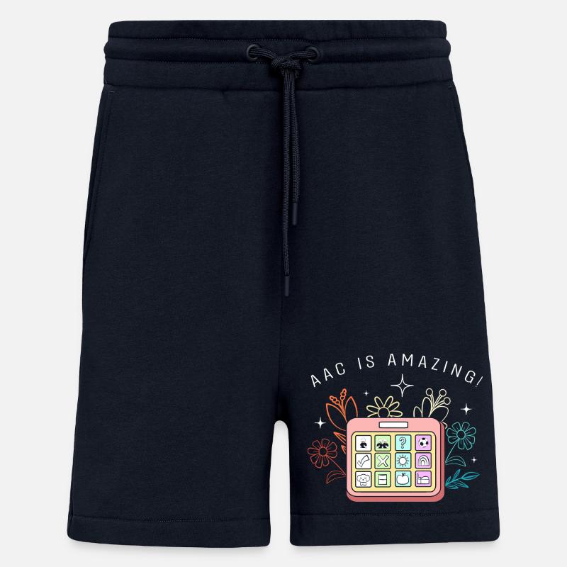 AAC Communication Sign Language SLP - Shorts - made by SPREAD - DARK NAVY