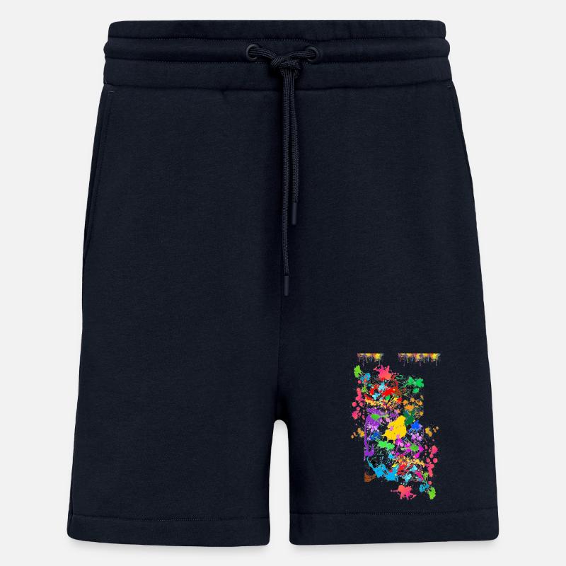 Abstrakte Farbspritzer - Shorts - made by SPREAD - DARK NAVY