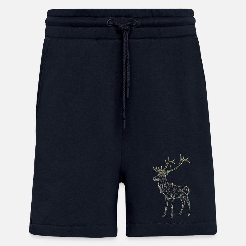 Polygon Deer - Geometric Winter - Shorts - made by SPREAD - DARK NAVY