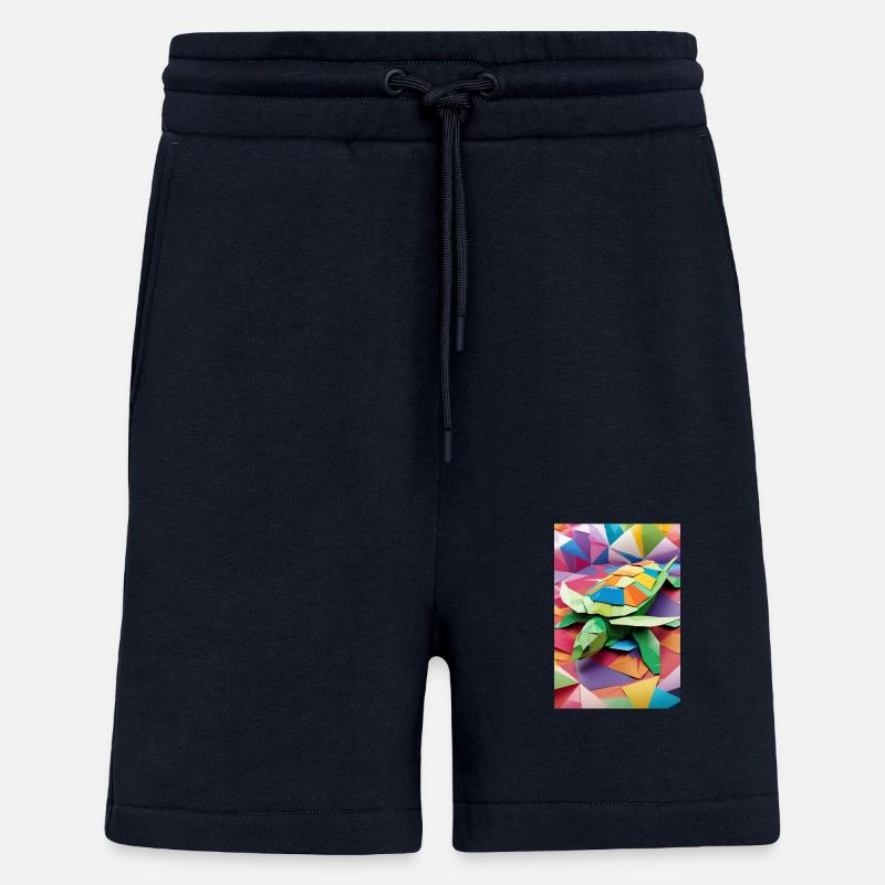 Regenbogen-Panzer - Origami-Schildkröte - Shorts - made by SPREAD - DARK NAVY