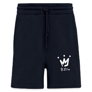 Logo YSlm Blanc - Short bio décontracté fabriqué en UE - DARK NAVY - Devant