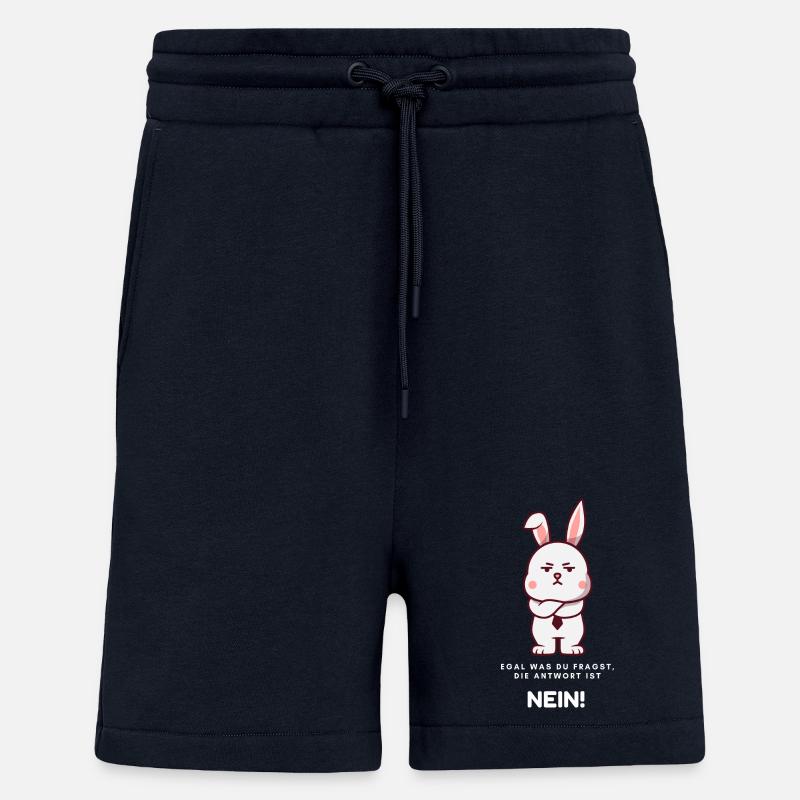 Le lapin dit non ! - Short bio décontracté fabriqué en UE - DARK NAVY