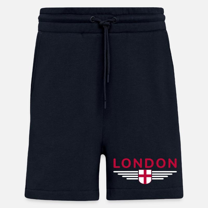 Londres, Angleterre, Fan T-Shirt Design - Short bio décontracté fabriqué en UE - DARK NAVY