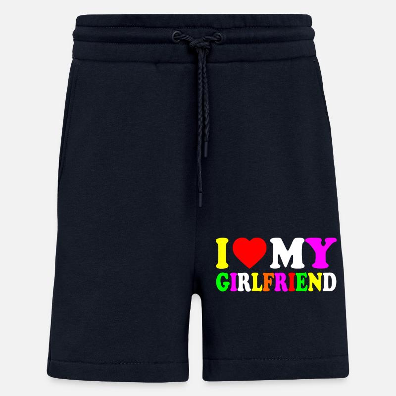 I love my girlfriend - Short bio décontracté fabriqué en UE - DARK NAVY
