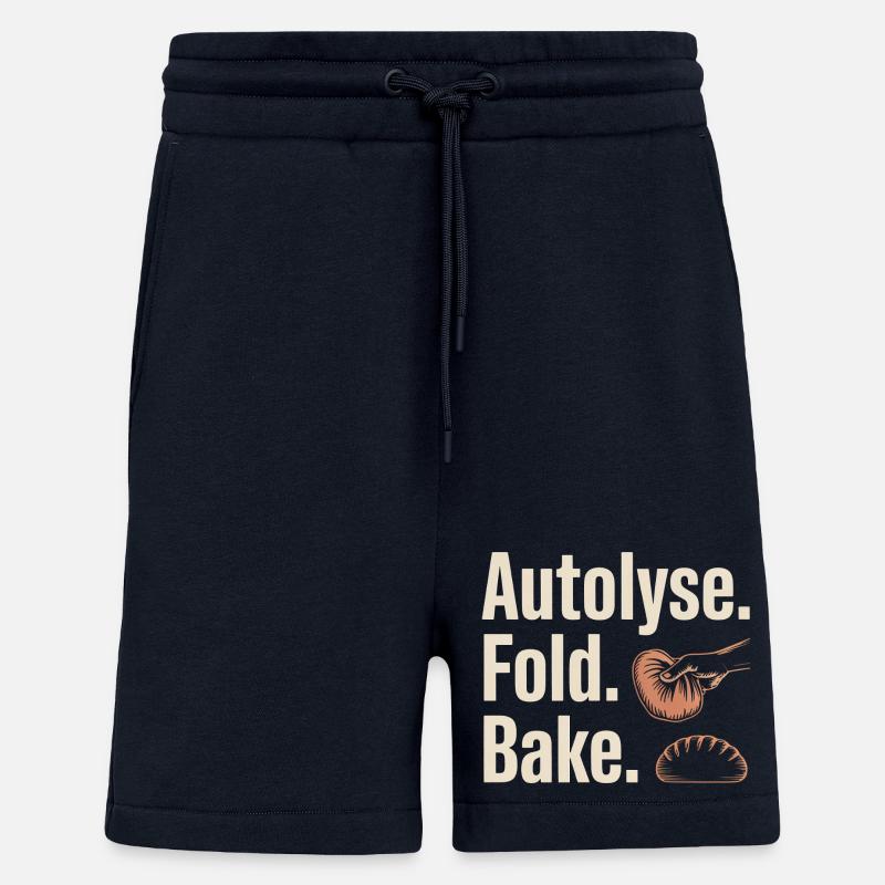 Autolyse Fold Bake Bread Art - Shorts - made by SPREAD - DARK NAVY