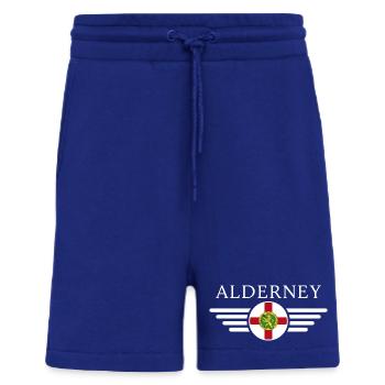 J’aime Aurigny, T-shirt design de style élégance - Short bio décontracté fabriqué en UE - Iconic Blue - Devant