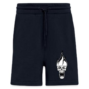 Hoelle monster evil horror halloween head face - Shorts - made by SPREAD - DARK NAVY - Front