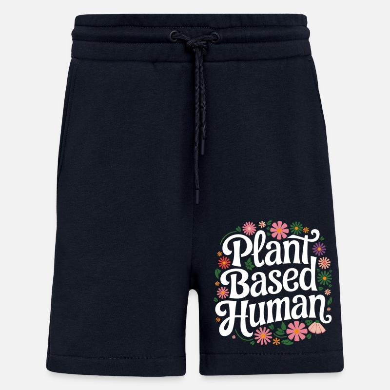 Végétarien Végétalien Végétarien Végétarien - Short bio décontracté fabriqué en UE - DARK NAVY
