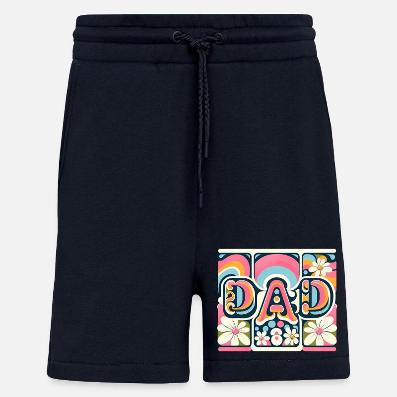Flower Dad Blumen-Paneele - Shorts - made by SPREAD - DARK NAVY