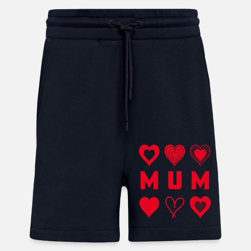Rote Herzen Mama - Shorts - made by SPREAD - DARK NAVY
