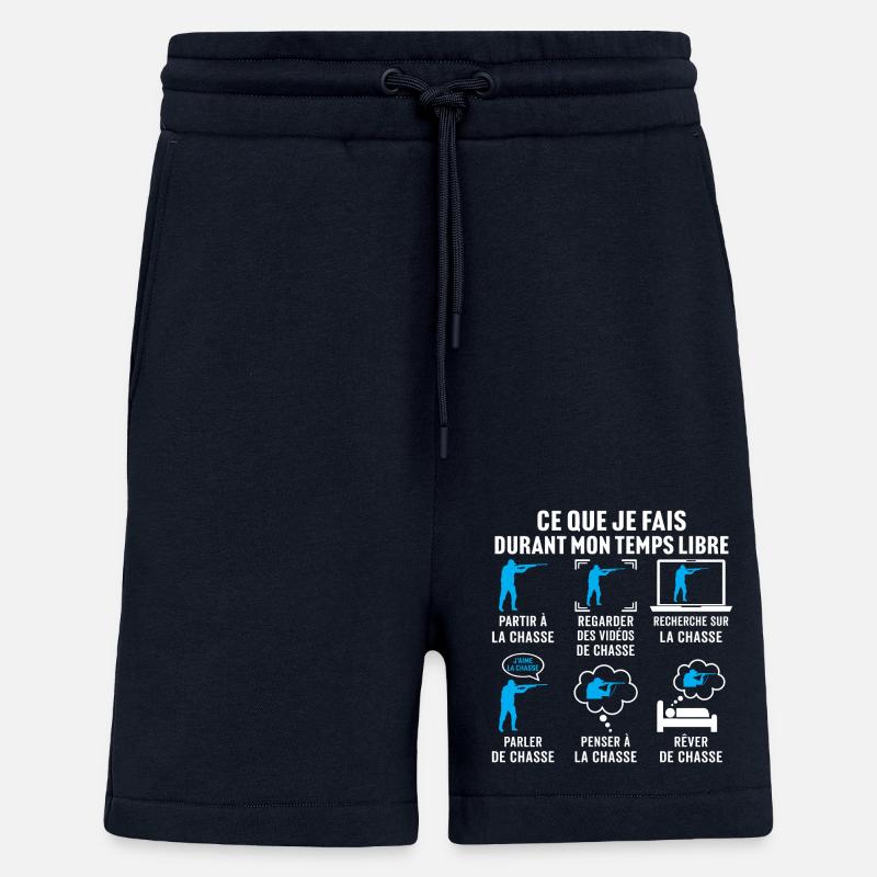 Partir à la chasse - Short bio décontracté fabriqué en UE - DARK NAVY