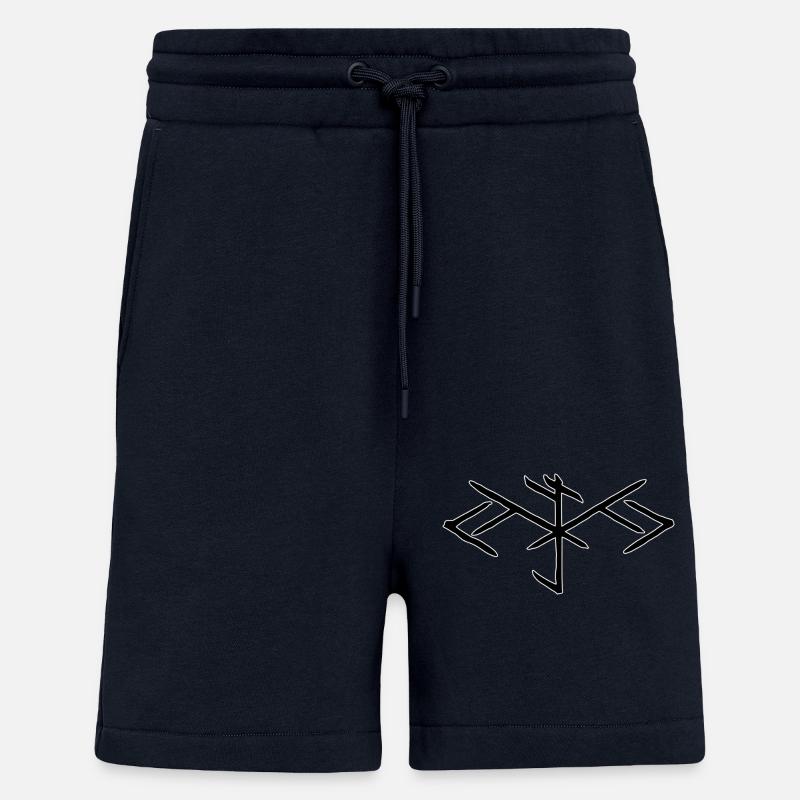 Logo Bindrune - Short bio décontracté fabriqué en UE - DARK NAVY