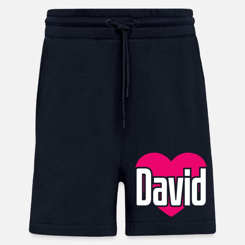 J’aime David Coeur rose J’aime David - Short bio décontracté fabriqué en UE - DARK NAVY