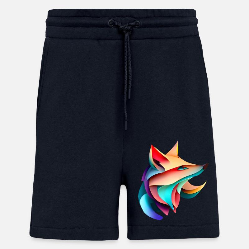 Fox Design Rayures élégantes Harmony - Short bio décontracté fabriqué en UE - DARK NAVY