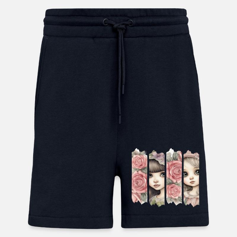 Rosenmädchen Brushdesign - Shorts - made by SPREAD - DARK NAVY