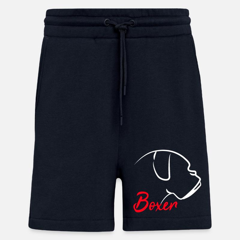 Boxer Hund Hundehalter - Shorts - made by SPREAD - DARK NAVY