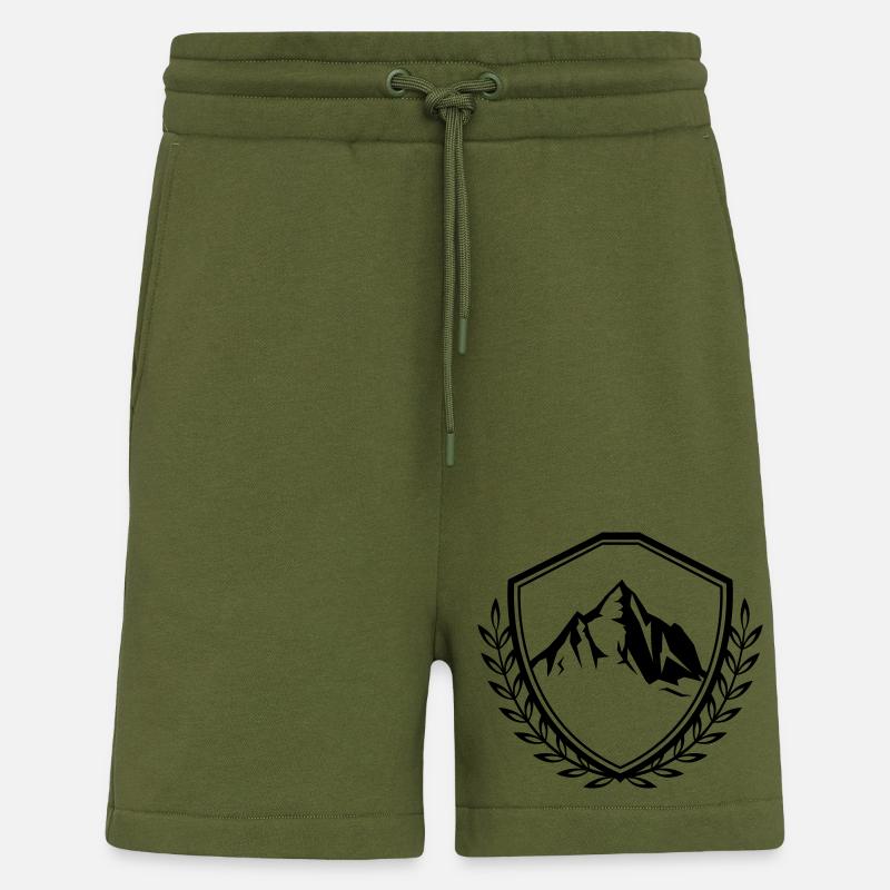 wappen berge - Shorts - made by SPREAD - MOSS GREEN