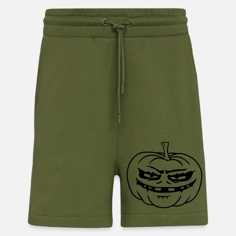 Monster Kürbis Comic Halloween - Shorts - made by SPREAD - MOSS GREEN