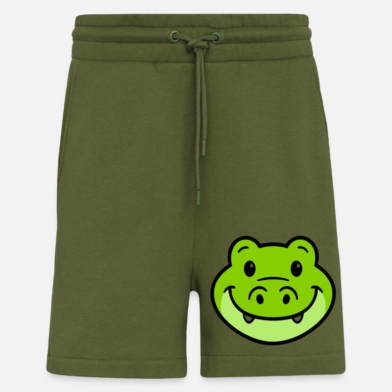 Krokodil Gesicht - Shorts - made by SPREAD - MOSS GREEN