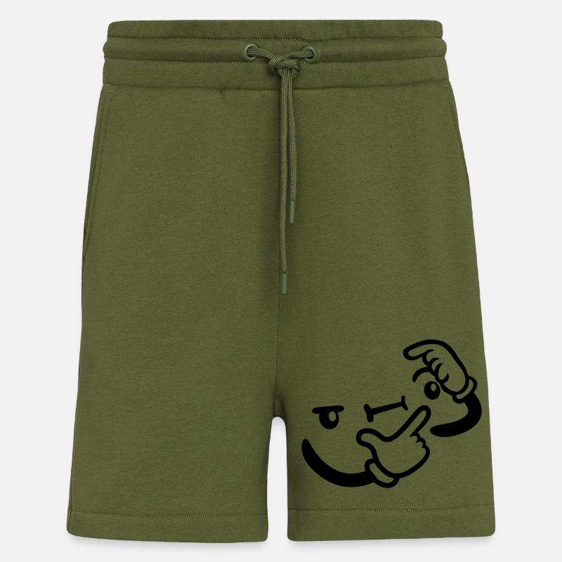 Design Grübeln Gesicht - Shorts - made by SPREAD - MOSS GREEN