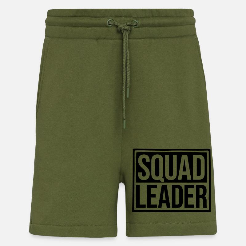 Squad Leader Shield Design - Shorts - made by SPREAD - MOSS GREEN