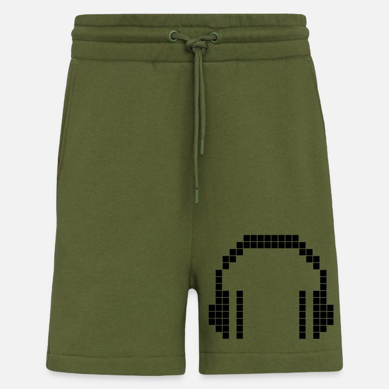 Casque 8 bits - Short bio décontracté fabriqué en UE - MOSS GREEN