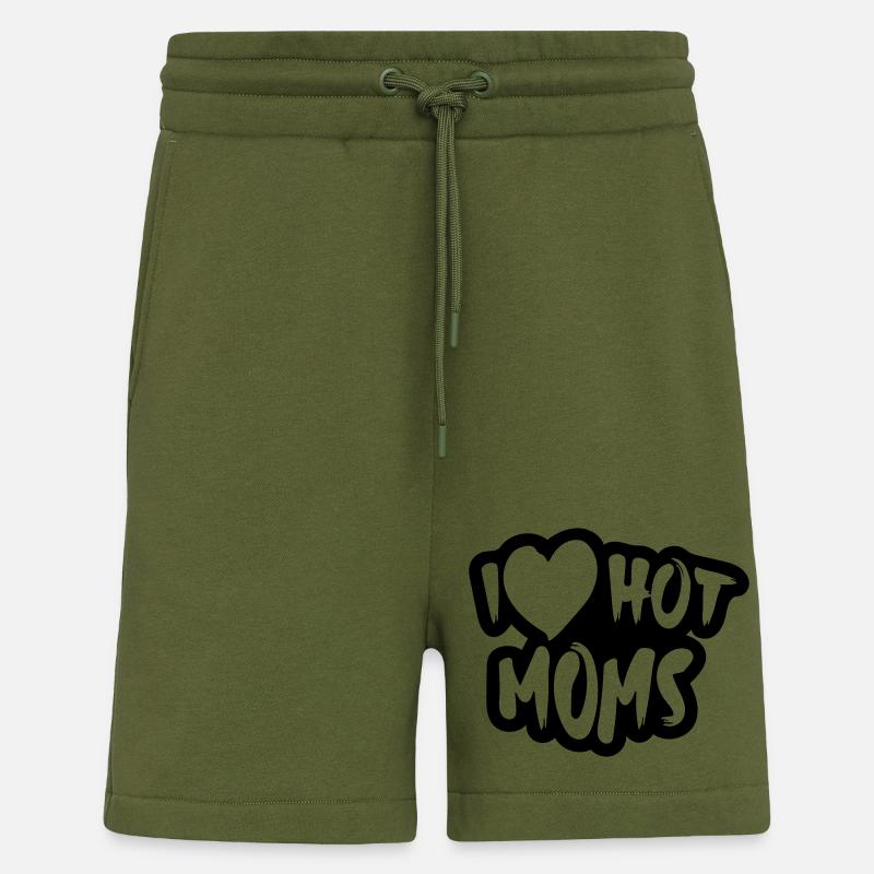 J'aime les mamans sexy - Short bio décontracté fabriqué en UE - MOSS GREEN
