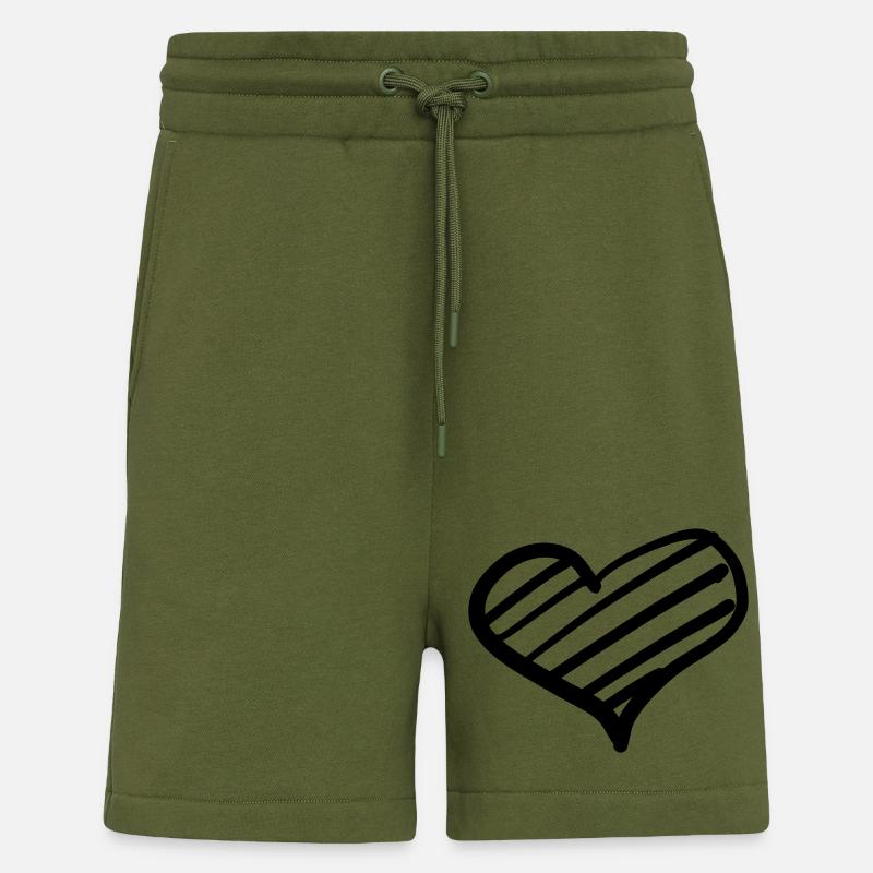 Hearts 1 - Shorts - made by SPREAD - MOSS GREEN