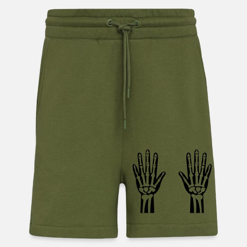 Skeleton Hands 01 - Shorts - made by SPREAD - MOSS GREEN