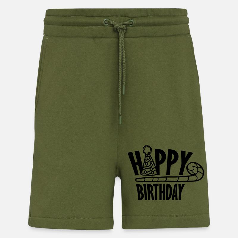 Text Happy Birthday - Shorts - made by SPREAD - MOSS GREEN