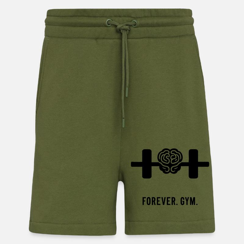 FOREVER. GYM. PART 2 - Shorts - made by SPREAD - MOSS GREEN