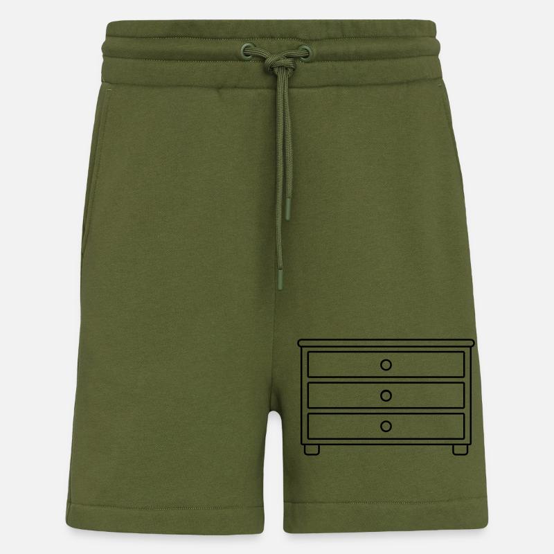 Tiroirs de meubles Commode Design - Short bio décontracté fabriqué en UE - MOSS GREEN