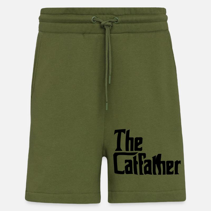 the catfather - Shorts - made by SPREAD - MOSS GREEN