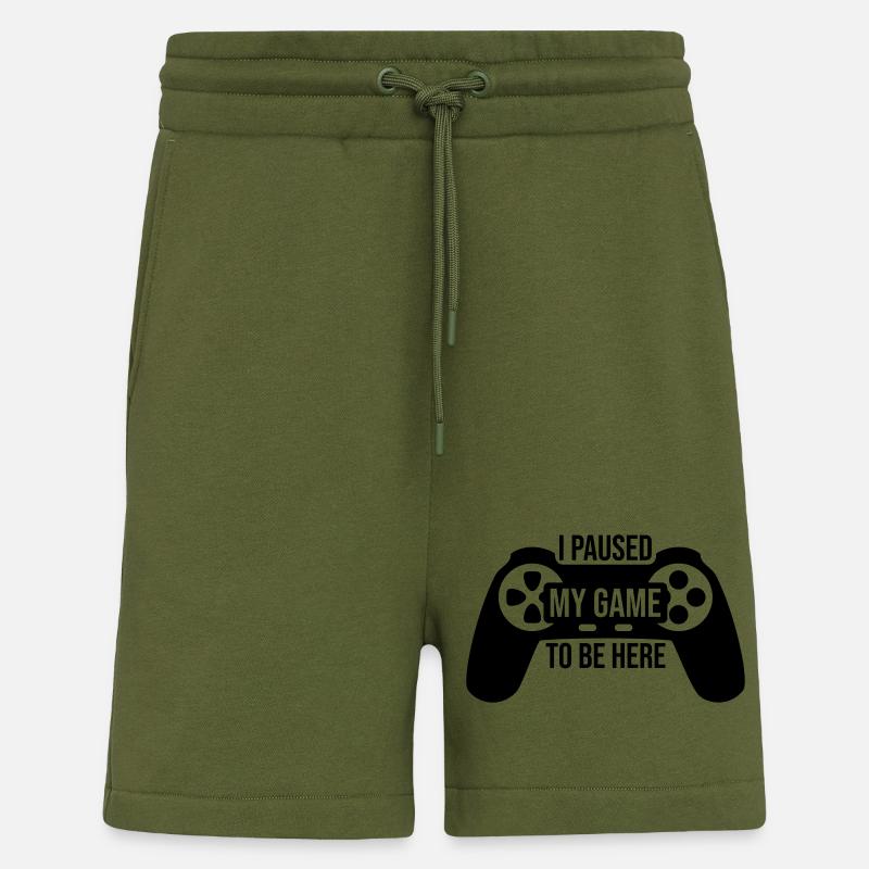 Contrôleur de jeu en pause - Short bio décontracté fabriqué en UE - MOSS GREEN