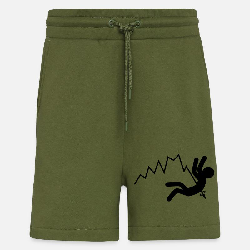 Falling prices (black) - Shorts - made by SPREAD - MOSS GREEN