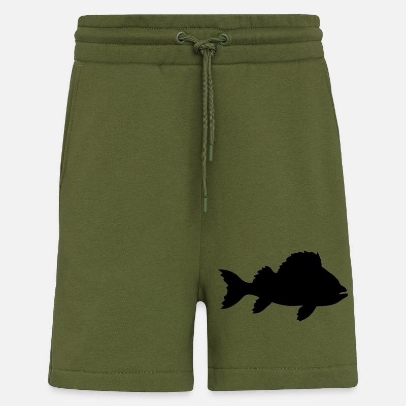Silhouette Poisson de mer - Short bio décontracté fabriqué en UE - MOSS GREEN