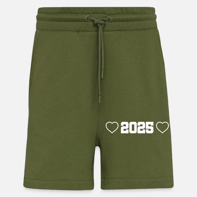 Année du cœur 2025 - Short bio décontracté fabriqué en UE - MOSS GREEN