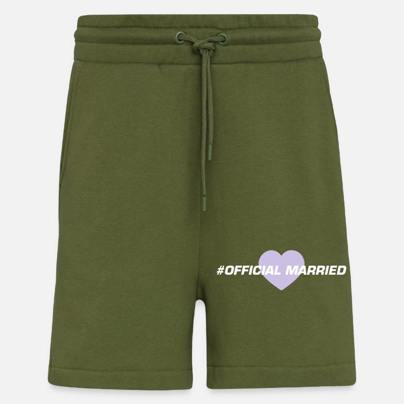 Married Wedding Heart - Shorts - made by SPREAD - MOSS GREEN