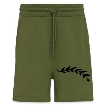 Lorbeerblatt Pflanze Ast - Shorts - made by SPREAD - MOSS GREEN - Vorne