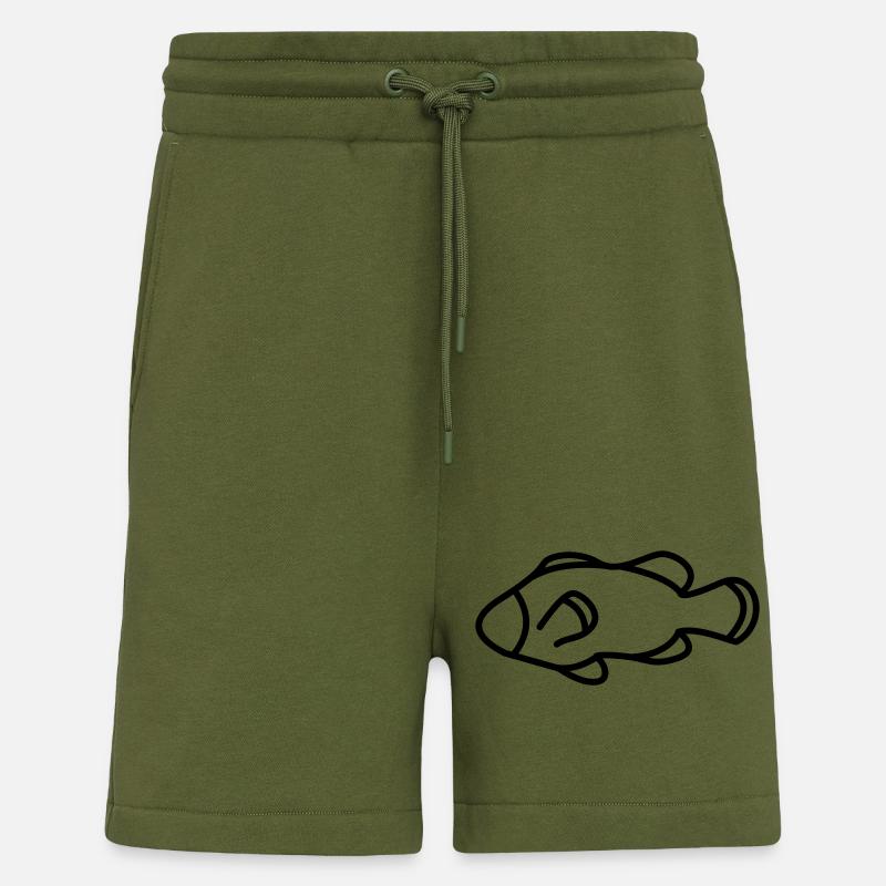 Poisson - Short bio décontracté fabriqué en UE - MOSS GREEN