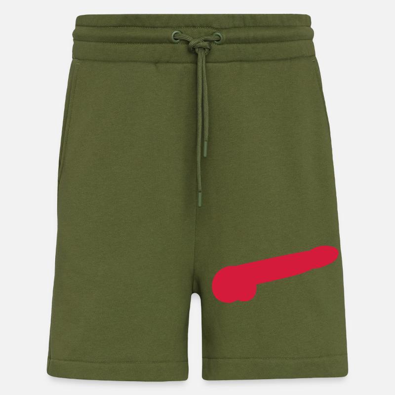 Silhouette de pénis - Short bio décontracté fabriqué en UE - MOSS GREEN