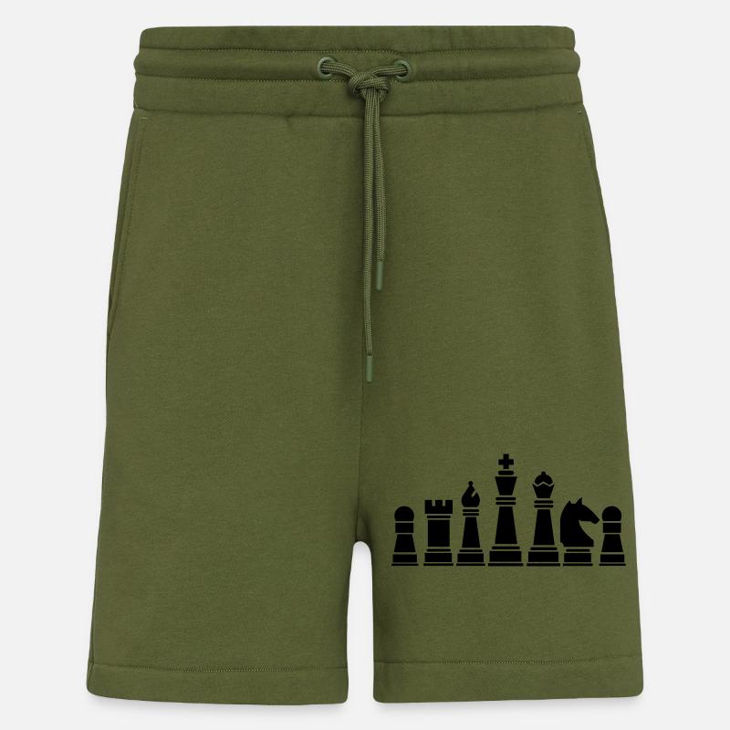 Pièces d’échecs - Short bio décontracté fabriqué en UE - MOSS GREEN